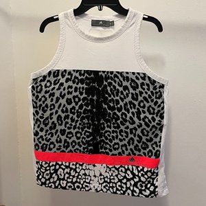 Addidas tank top with leopard pattern